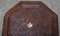 Mesa de vino octogonal plegable antigua de madera tallada a mano, Imagen 7