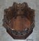 Antique Burmese Hand Carved Folding Hardwood Octagonal Side End Lamp Wine Table, Image 11