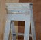 Vintage Aqua Blue Paint Pitch Pine Decorators Ladder, 1920s 13