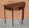 Vintage Flamed Mahogany Demi Line Console Table with Single Drawer 2