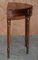 Vintage Flamed Mahogany Demi Line Console Table with Single Drawer 12