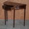 Vintage Flamed Mahogany Demi Line Console Table with Single Drawer 15