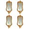 18th Century Italian Gilt-Wood Mirrors or Wall Lights, 1750, Set of 2 7