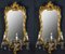 18th Century Italian Gilt-Wood Mirrors or Wall Lights, 1750, Set of 2 3