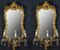 Italienische Spiegel oder Wandlampen aus vergoldetem Holz, 18. Jh., 1750, 2er Set 3