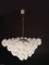 Lámpara de araña de cristal de Murano blanco, años 70, Imagen 2