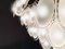 Lámpara de araña de cristal de Murano blanco, años 70, Imagen 6