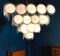 Lámpara de araña de cristal de Murano blanco, años 70, Imagen 9