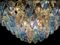 Lámpara de araña Poliedri de cristal de Murano color zafiro, Imagen 14