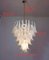 Pink & White Petal Murano Glass Chandelier, Italy, 1980s 11