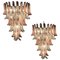 Pink & White Petal Murano Glass Chandelier, Italy, 1980s, Image 1