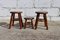 Vintage French Wooden Milking Stools, Set of 3 5