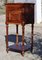 Vintage French Grey Red Marble Nightstand Bedside Table 4