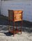 Vintage French Grey Red Marble Nightstand Bedside Table 1