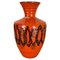 Orange Pottery Vase from Kreutz Ceramics, Germany, 1970s 1