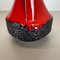 XL Schwarz-Rote Keramik Vase von Jopeko Ceramics, 1970er 13