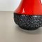 Jarrón XL de cerámica en negro y rojo de Jopeko Ceramics, Germany, años 70, Imagen 6