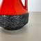 XL Schwarz-Rote Keramik Vase von Jopeko Ceramics, 1970er 7