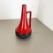 XL Schwarz-Rote Keramik Vase von Jopeko Ceramics, 1970er 3