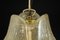 Lámpara colgante pequeña de vidrio de Peill & Putzler, Germany, años 70, Imagen 2