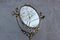 Espejo de tocador francés decorativo ovalado de latón, Imagen 4
