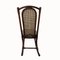 Rocking Chair Antique en Bois Courbé avec Dossier en Jonc 4