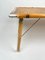 Mesa de centro plegable de bambú, ratán y mimbre con esquinas de acero, años 70, Imagen 12