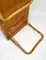 Mesa de centro plegable de bambú, ratán y mimbre con esquinas de acero, años 70, Imagen 16
