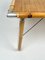 Mesa de centro plegable de bambú, ratán y mimbre con esquinas de acero, años 70, Imagen 13