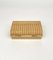 Rectangular Acrylic Glass, Rattan and Brass Box in the Style of Christian Dior Home, Italy, 1970s 11