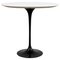 Round Black and White Side Table in Wood by Eero Saarinen, 1990s 1