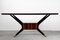 Rechteckiger Tisch aus Holz mit Tischplatte aus Kristallglas von Osvaldo Borsani, 1960er 3