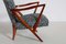 Fauteuils en Noyer et Tissu par Giuseppe Scapinelli, 1955, Set de 2 4