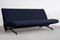 Sofá reclinable D70 de tela azul oscuro de Osvaldo Borsani para Tecno Design Center, 1950, Imagen 3