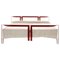 Vanessa Bed Frame in Red Lacquered Metal by Tobia Scarpa for Cassina 1