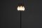 Metallic Floor Lamp with 3 Glass Elements by Angelo Lelli for Arredoluce, 1950 5