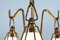 Metallische Stehlampe mit 3 Glaselementen von Angelo Lelli für Arredoluce, 1950 9