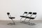 Cobra Chairs in Metal and Black Skai attributed to Giotto Stoppino, 1970s, Set of 4 4