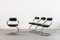 Cobra Chairs in Metal and Black Skai attributed to Giotto Stoppino, 1970s, Set of 4, Image 3