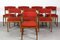 Chaises Modèle 105 Rouges par Gianfranco Frattini pour Cassina, 1950, Set de 8 3