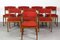 Red Model 105 Chairs by Gianfranco Frattini for Cassina, 1950, Set of 8 3