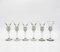 Decanter and Cordial Glasses in Grey Smoked Glass from Holmegaard Denmark, 1950s, Set of 7 10