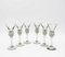 Decanter and Cordial Glasses in Grey Smoked Glass from Holmegaard Denmark, 1950s, Set of 7 9