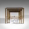 Vintage French Brass Nesting Tables, Set of 3 5