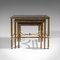 Vintage French Brass Nesting Tables, Set of 3, Image 5