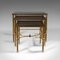 Vintage French Brass Nesting Tables, Set of 3 2
