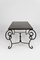 Tavolino da caffè in ferro battuto e marmo nero, anni '40, Immagine 4