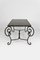 Tavolino da caffè in ferro battuto e marmo nero, anni '40, Immagine 8