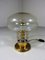 Glass Bulb Table Lamp in Brass, 1960s, Image 1