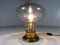Glaskugel Tischlampe aus Messing, 1960er 12